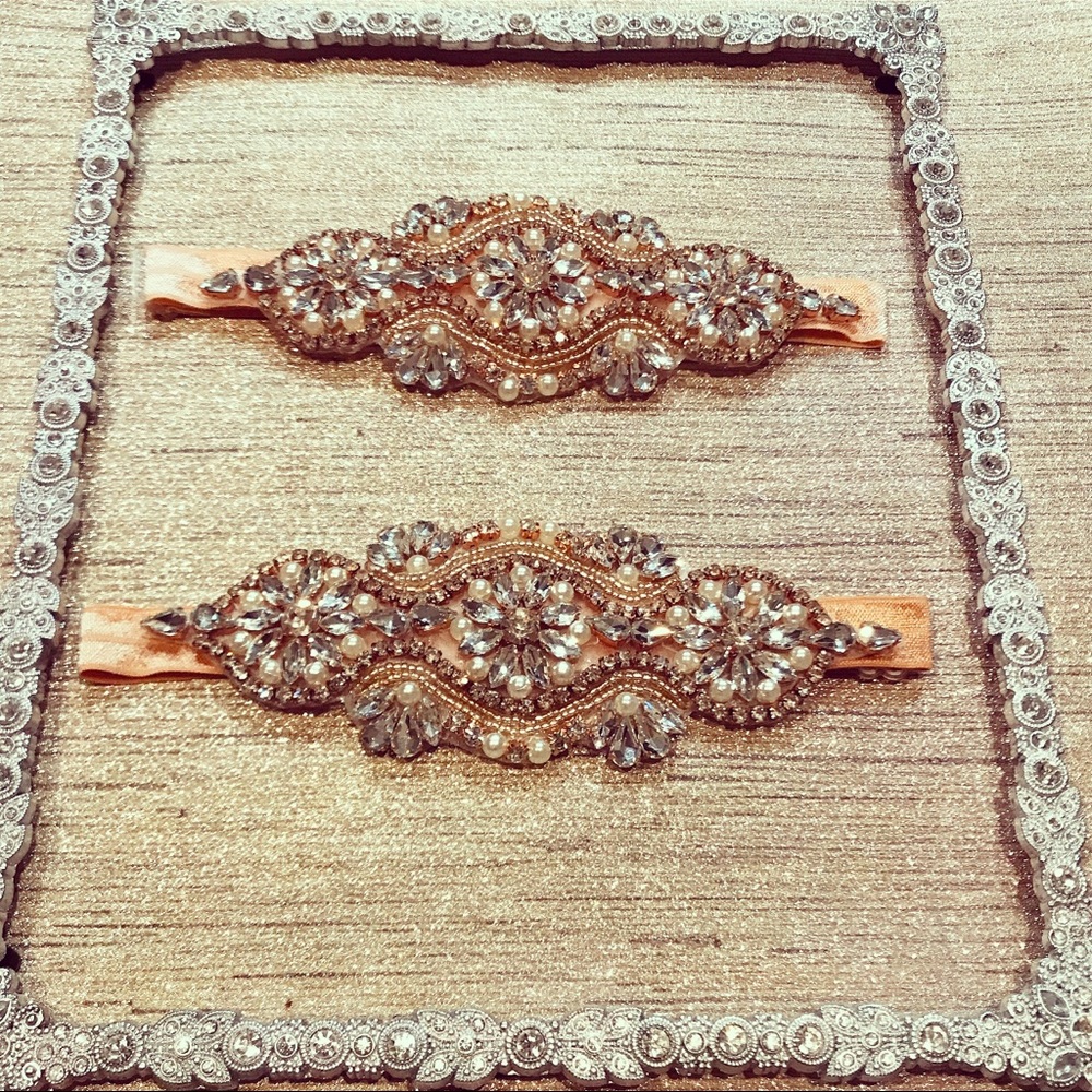 COPY - Fancy Bella Rose Gold Baby Headband(1pc)